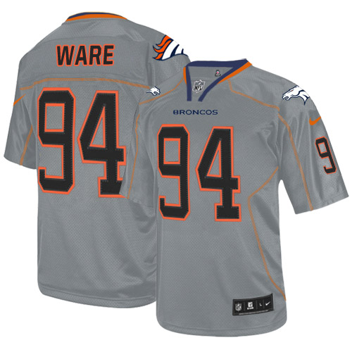 Men's Elite DeMarcus Ware Nike Jersey Lights Out Grey - #94 NFL Denver Broncos